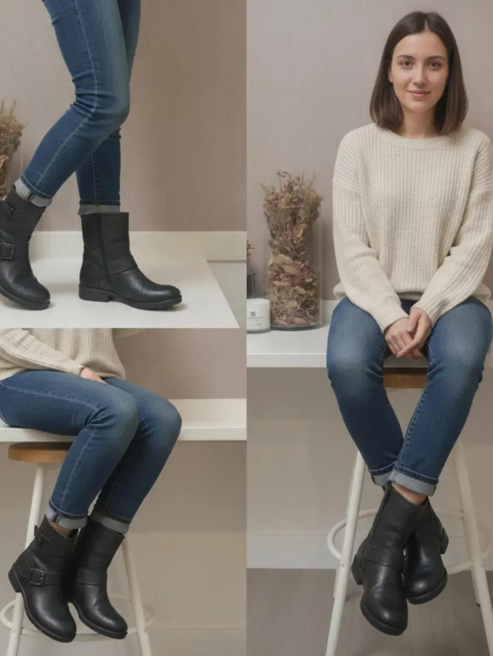Tory Burch Chrystie Boots With a unique left 9.5 right 10 sizing Women's